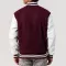 Maroon Wool Body & Bright White Leather Sleeves Letterman Jacket