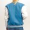 Newark Blue Wool Body & Bright White Leather Sleeves Letterman Jacket