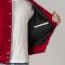 All-Wool Customizable Letterman Jacket in Scarlet Red & White