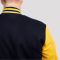 Navy Blue Wool Body & Lemon Leather Sleeves Letterman Jacket