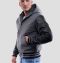 Light Oxford Wool Body & Black Sleeves Hoodie Letterman Jacket