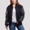 Black Wool Body & Black Leather Sleeves Letterman Jacket