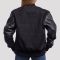 Black Wool Body & Black Leather Sleeves Letterman Jacket