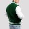 Kelly Green Wool Body & White Faux Leather Sleeves Letterman Jacket