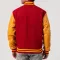 Scarlet Body & Bright Gold Leather Sleeves Letterman Jacket