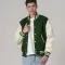 All-Wool Customizable Letterman Jacket in Kelly Green & White
