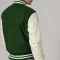 All-Wool Customizable Letterman Jacket in Kelly Green & White
