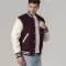 All-Wool Customizable Letterman Jacket in Maroon & White