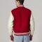All-Wool Customizable Letterman Jacket in Scarlet Red & White