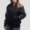 Black Wool Body & Black Leather Sleeves Letterman Jacket