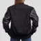 Black Wool Body & Black Leather Sleeves Letterman Jacket