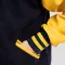 Navy Blue Wool Body & Lemon Leather Sleeves Letterman Jacket