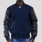 High Royal Wool Body & Black Faux Leather Sleeves Letterman Jacket