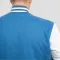 Newark Blue Wool Body & White Faux Leather Sleeves Letterman Jacket